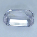 Loose pale pink/white sapphire 6.92×4.50×3.85 mm emerald cut, precision cut gemstone