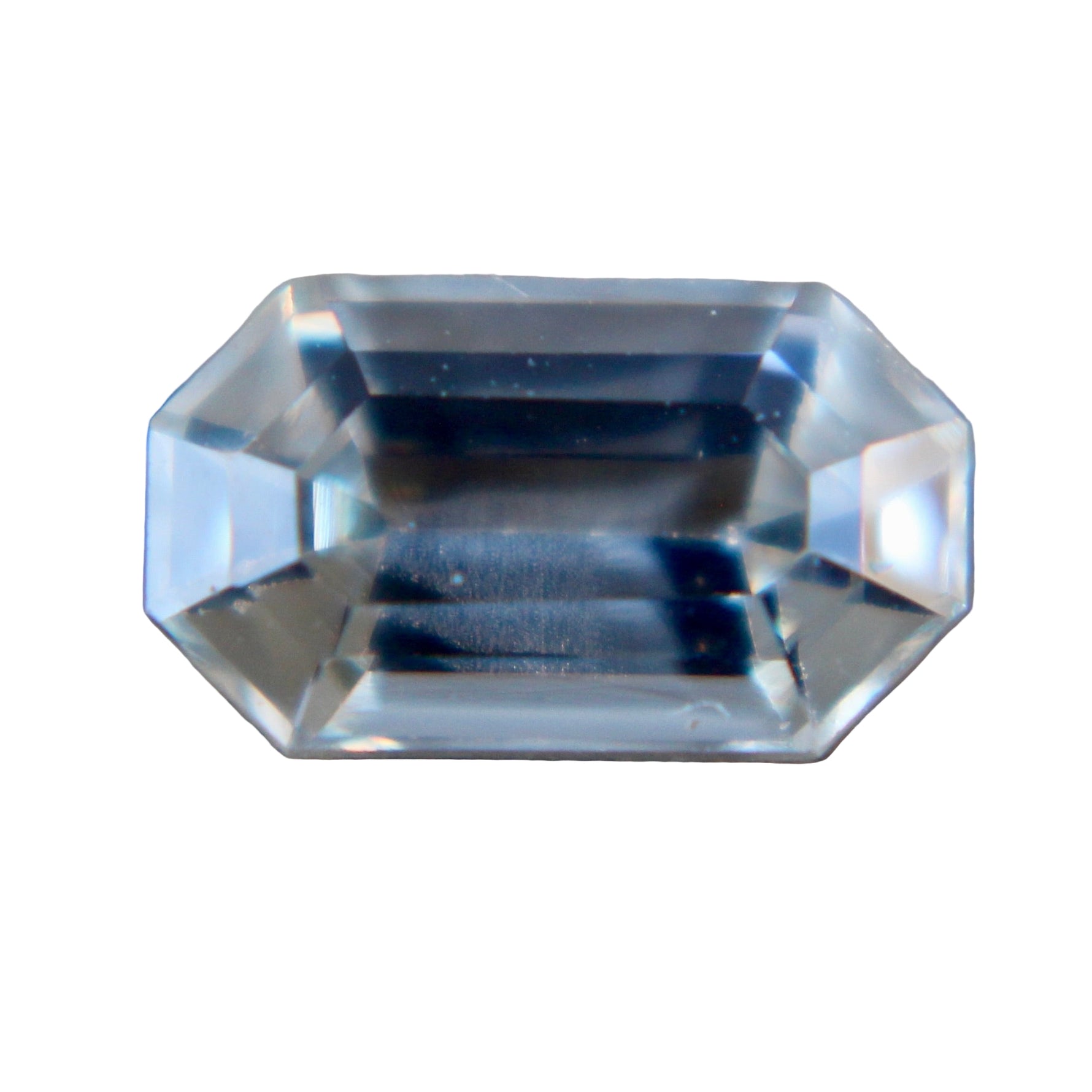 1.20ct natural white sapphire emerald cut, unheated VS Ceylon gemstone