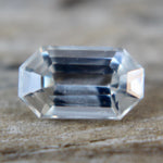 Faceted white sapphire center stone for bespoke fine jewelry