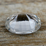 Oval cut white sapphire loose gemstone VS clarity