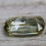 Side view of 7.49 carat elongated modified radiant chrysoberyl
