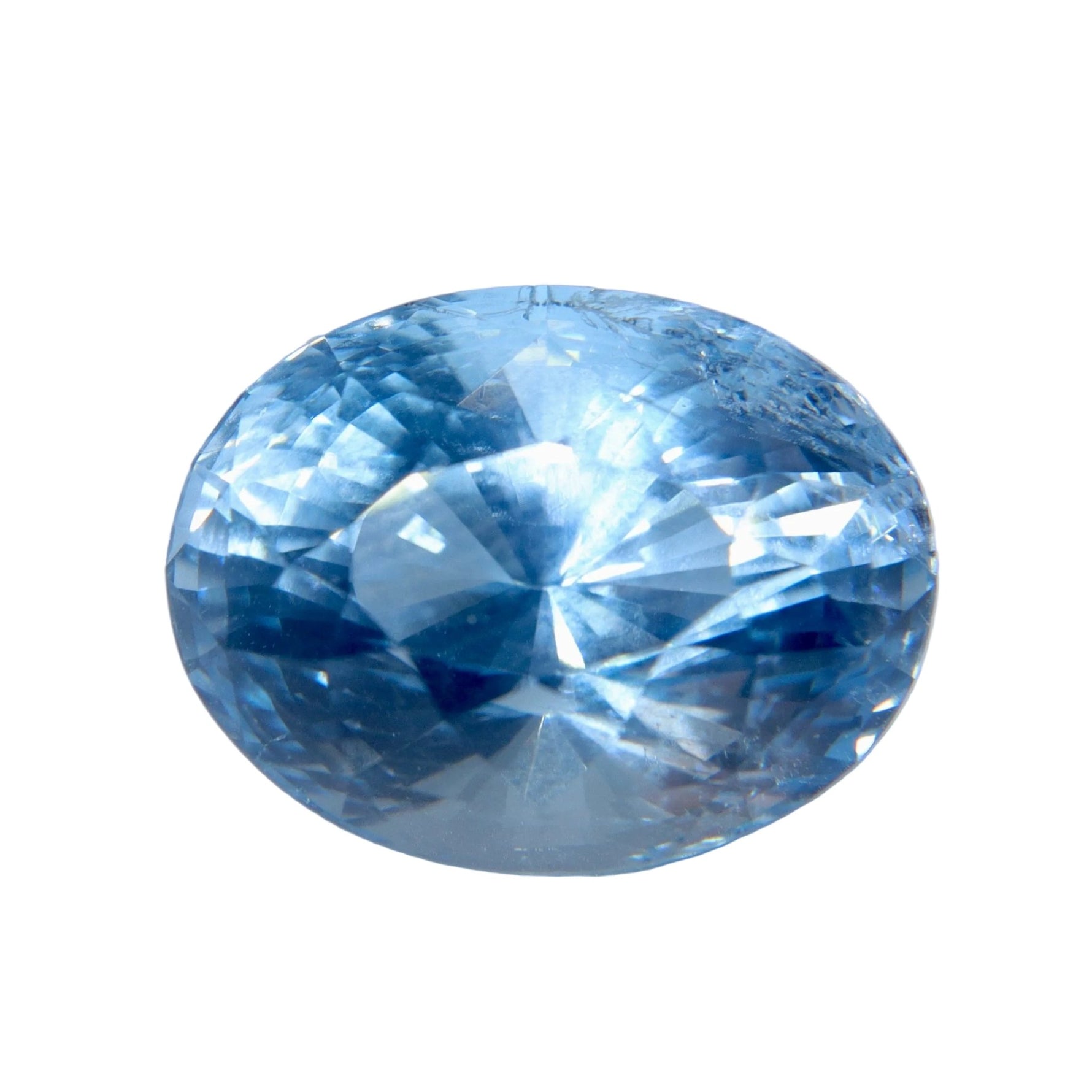 Natural Aquamarine 14.03 Carat Oval Cut | Ceylon Eye - Clean | Loose Gemstone - Sapphirepal