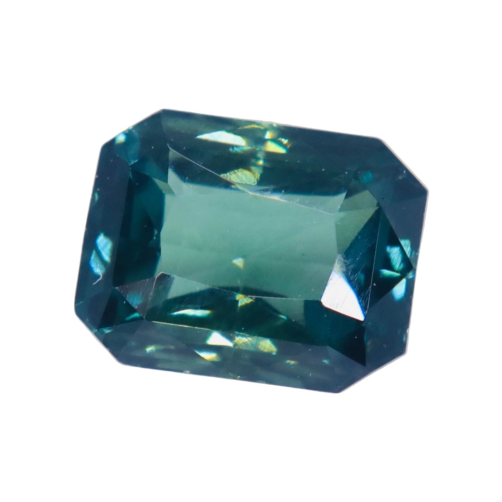 Natural Australian Green Sapphire 1.06 Carat Emerald Cut Loose Gemstone - Sapphirepal