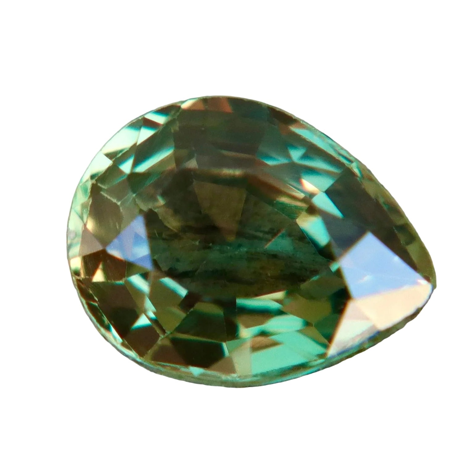 Natural Australian Green Sapphire 1.06 Carat Pear Cut Loose Gemstone - Sapphirepal