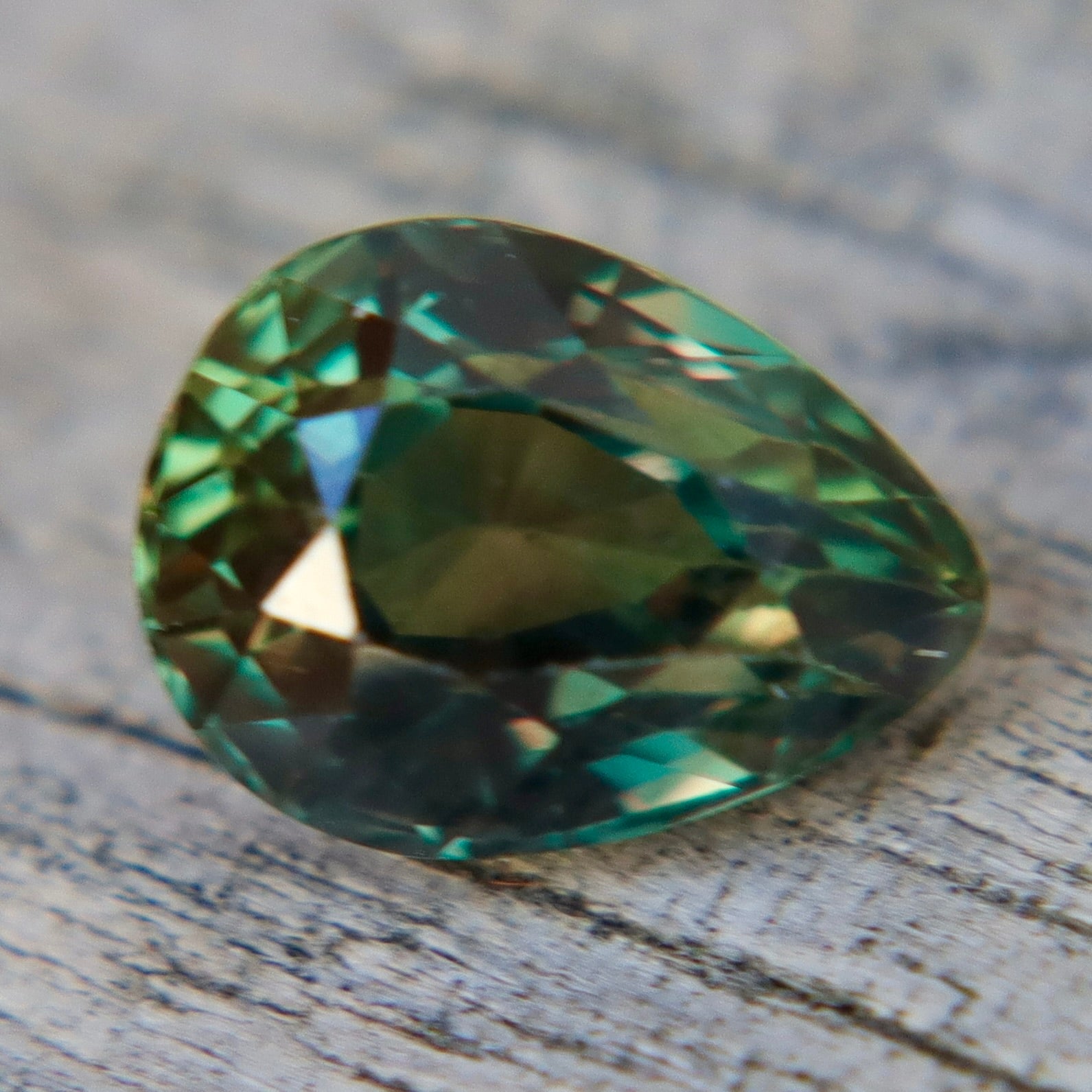 Natural Australian Green Sapphire 1.21 Carat Pear Cut Loose Gemstone - Sapphirepal