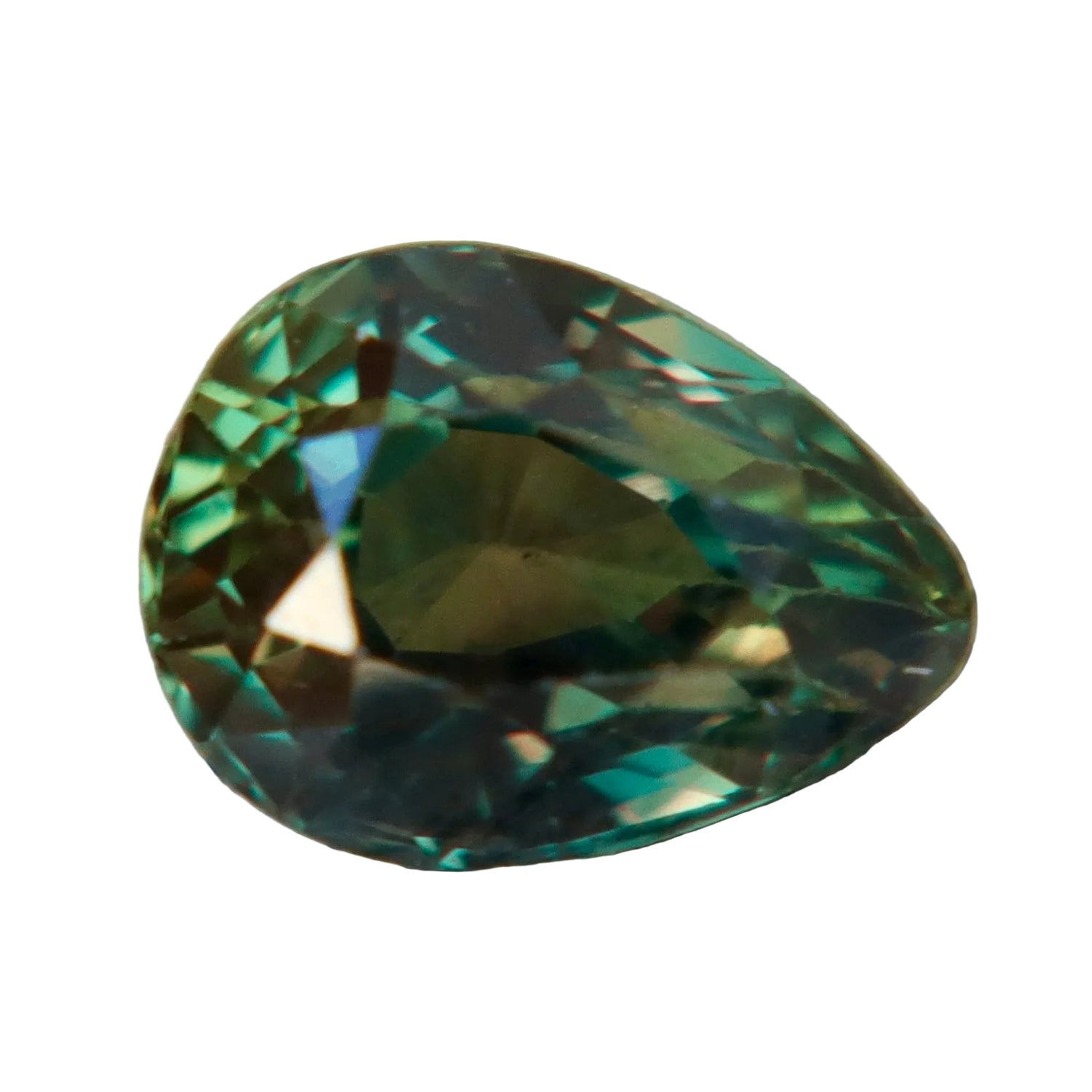 Natural Australian Green Sapphire 1.21 Carat Pear Cut Loose Gemstone - Sapphirepal