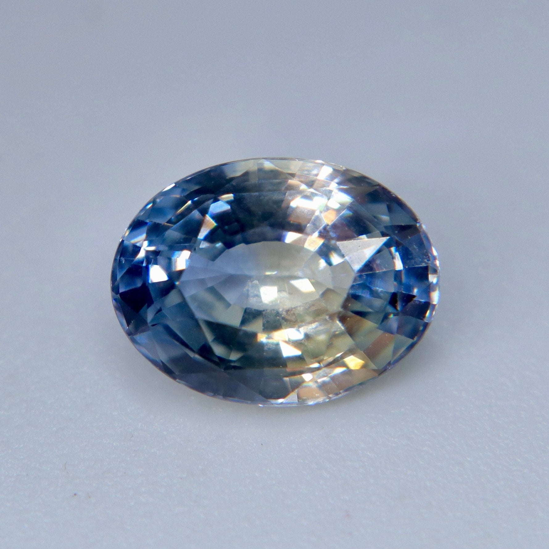 Natural Bi - Color Sapphire – 2.03 Carat Oval Cut Blue and Yellow Unheated Gemstone from Ceylon - Sapphirepal