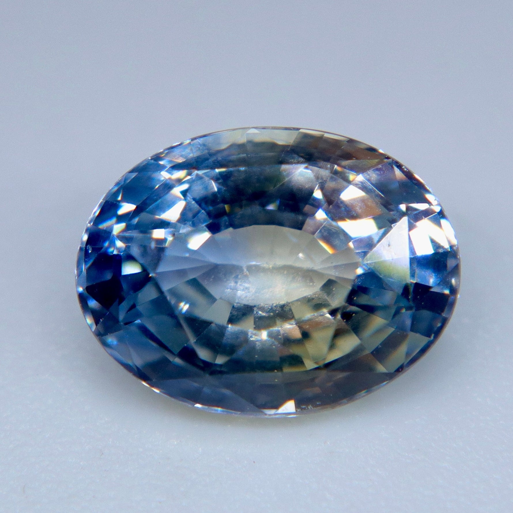 Natural Bi - Color Sapphire – 2.03 Carat Oval Cut Blue and Yellow Unheated Gemstone from Ceylon - Sapphirepal