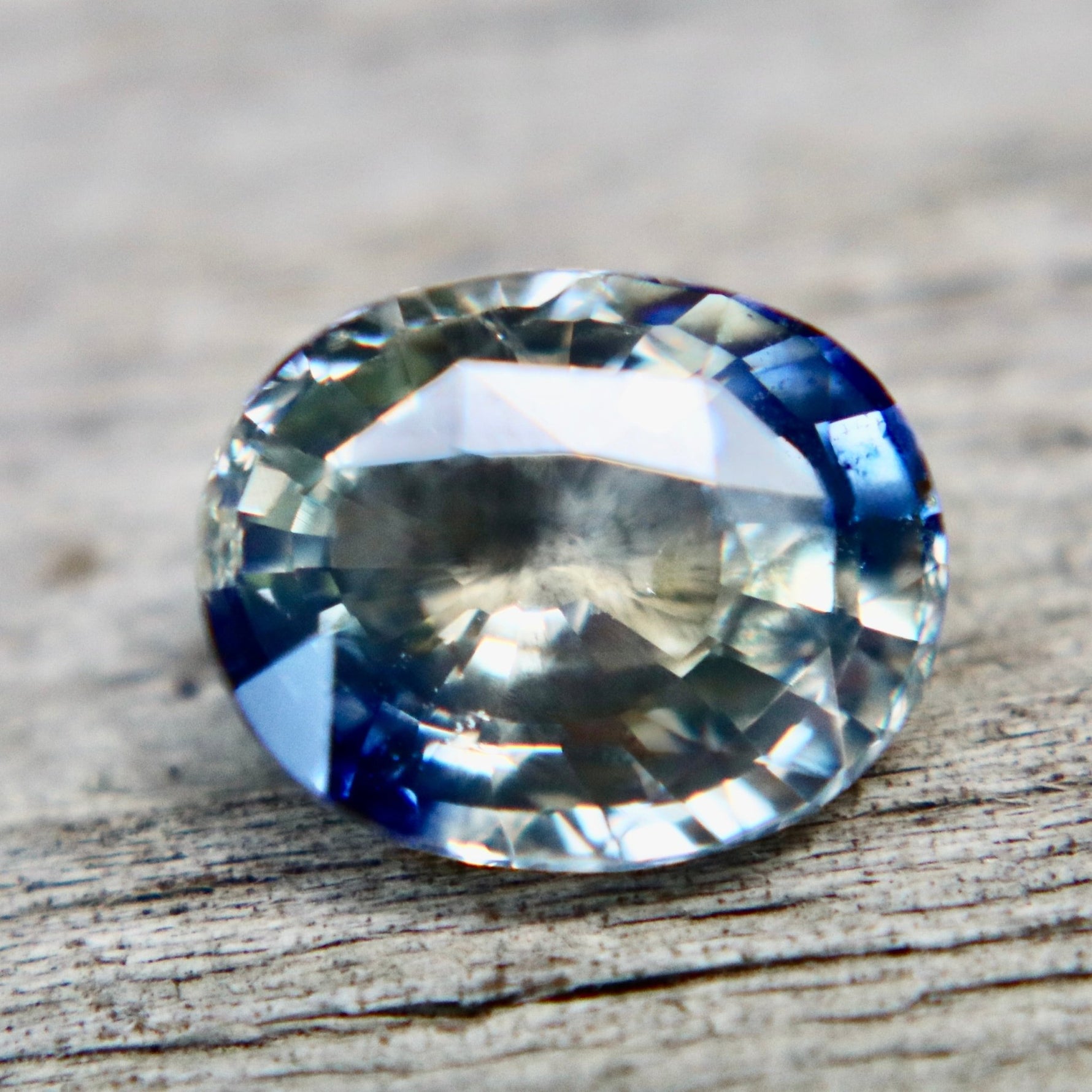 Natural Bi - Color Sapphire 3.04ct Oval Cut Unheated Yellow Blue Loose Gemstone - Sapphirepal