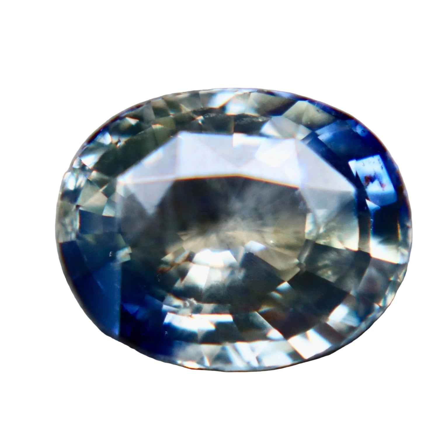 Natural Bi - Color Sapphire 3.04ct Oval Cut Unheated Yellow Blue Loose Gemstone - Sapphirepal