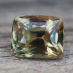Natural Bi - Color Teal Green & Golden Sapphire 1.18 Carat Cushion Cut from Ceylon - Sapphirepal