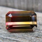 Natural Bi - Color Tourmaline 30.30 Carat Flawless Emerald Cut – Pink Gold Green Collector Gem - Sapphirepal