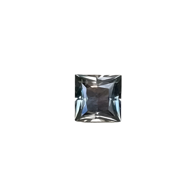 Natural Bi-Coloured Sapphire 0.80ct | Princess Cut | Green-Orange | Ceylon
