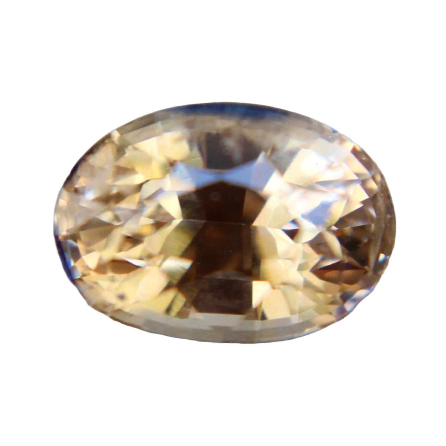1.58ct Apricot and Blue Bi-Coloured Sapphire – Oval Cut, Natural Ceylon Gem

