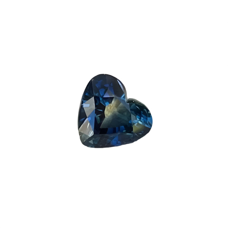 Natural Bi-Coloured Heart Cut Sapphire | 1.40ct Blue-Yellow Unheated Gem | VVS Clarity - Sapphire Pal