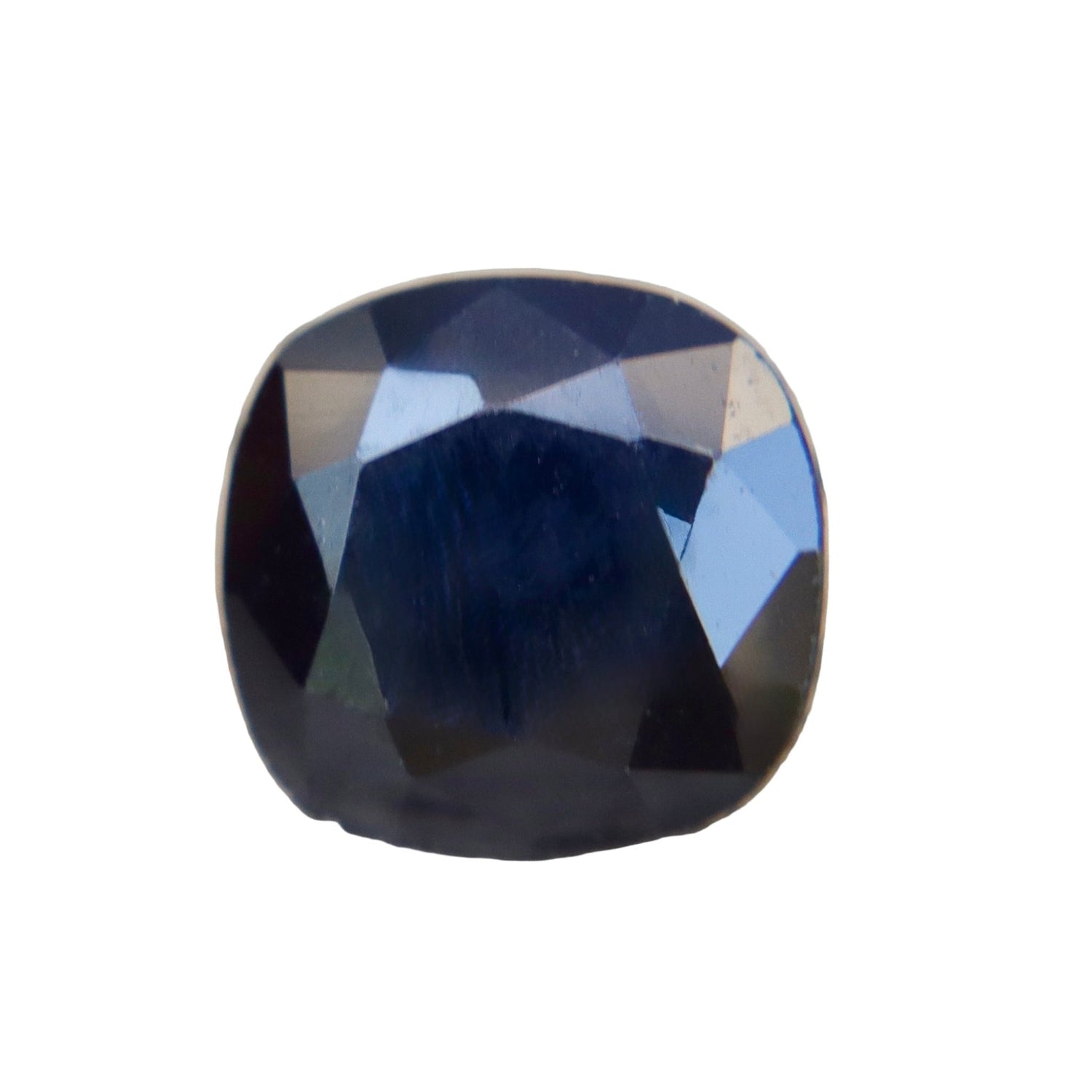 Natural Black Sapphire 1.80ct — Ceylon, Heated, Rectangular Portuguese Cushion (Eye - Clean) - Sapphirepal