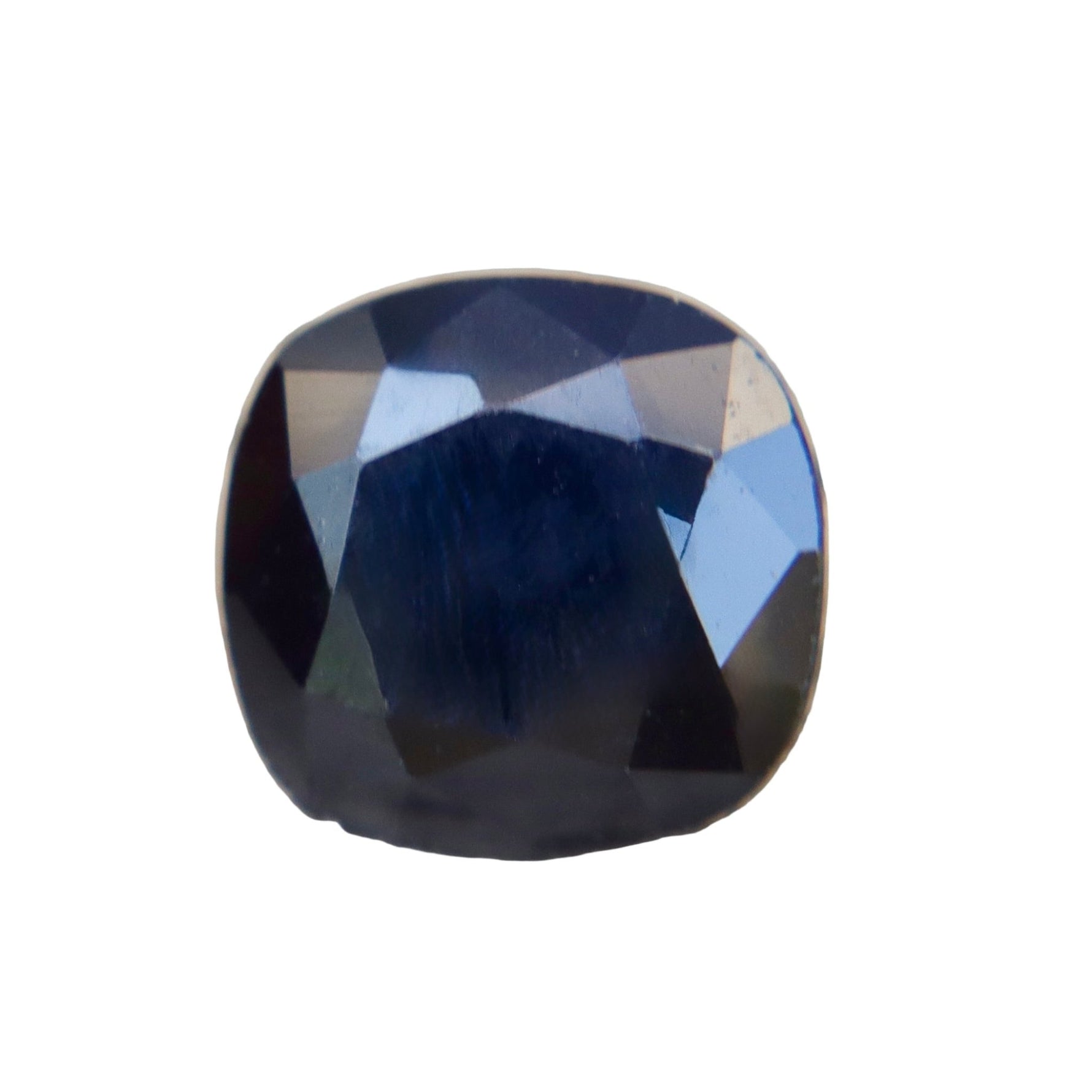 Natural Black Sapphire 1.80ct — Ceylon, Heated, Rectangular Portuguese Cushion (Eye - Clean) - Sapphirepal
