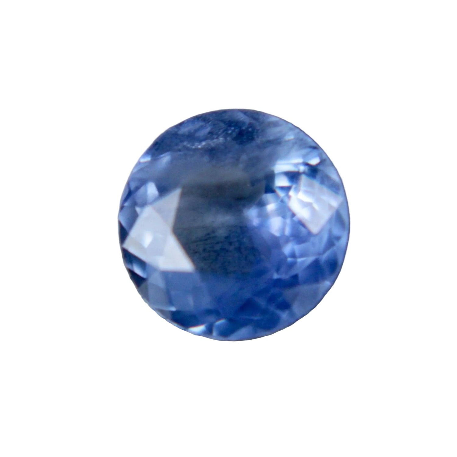 Natural blue Ceylon sapphire 1.04 carat round cut loose gemstone