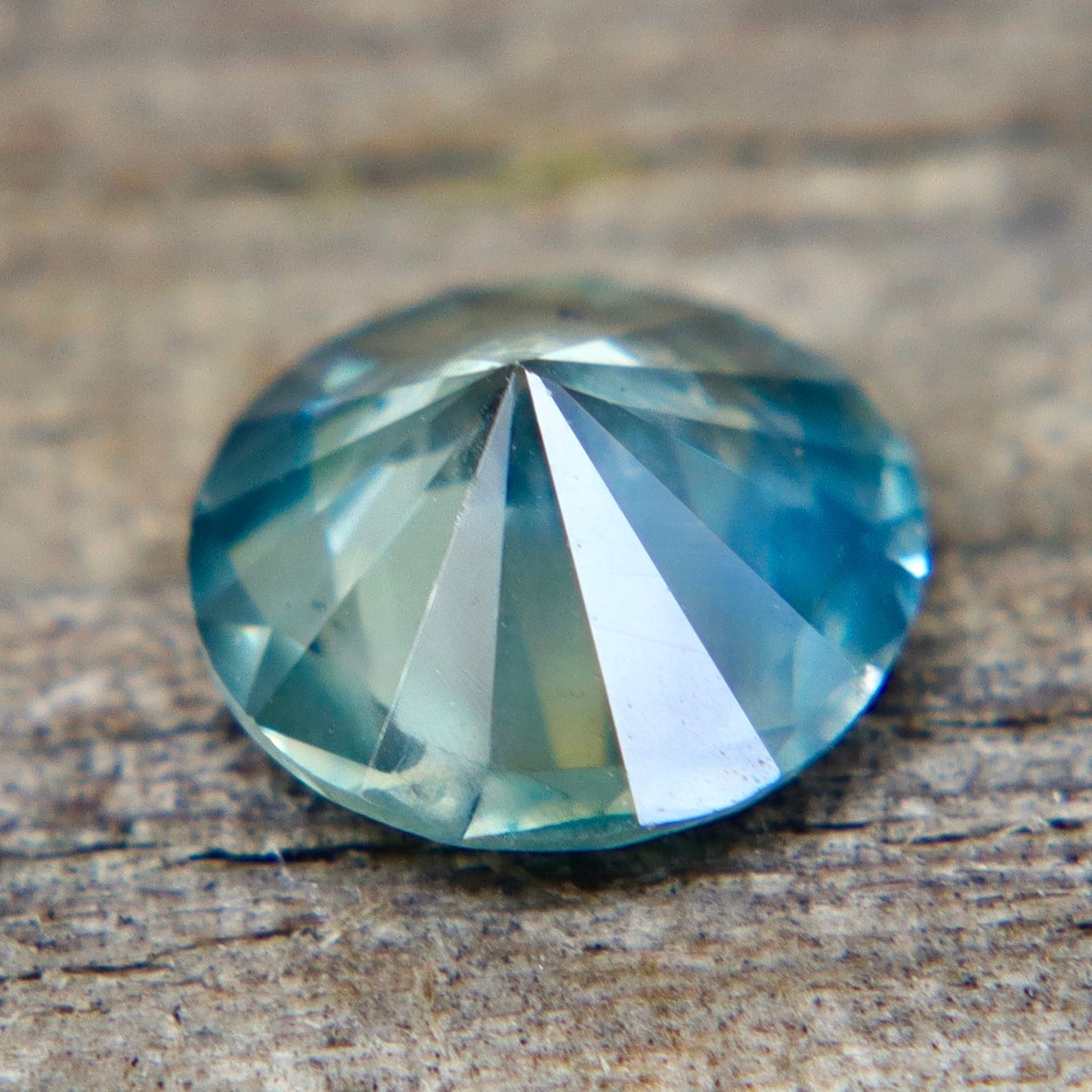 Natural Blue Green Parti Sapphire 0.87ct Round Cut | Unheated Bicolor Loose Sapphire | Sapphire Pal Australia - Sapphirepal