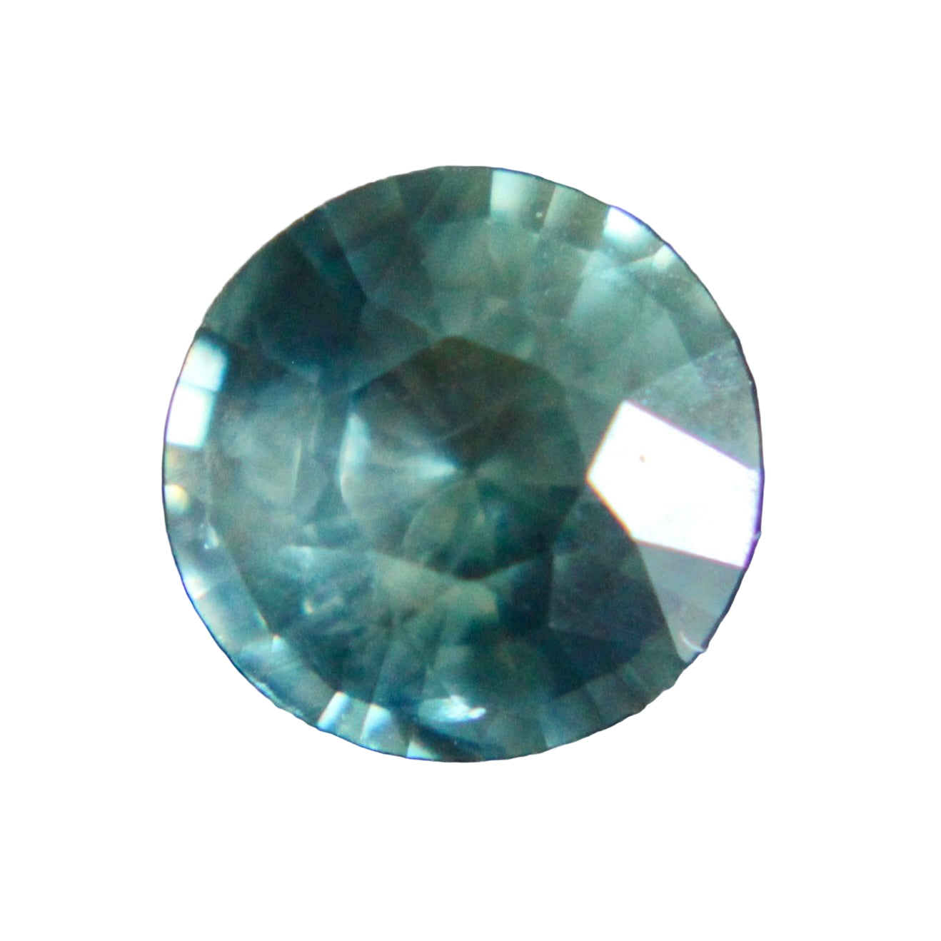 Natural Blue Green Sapphire – 0.74 Carat Round Cut, Unheated - Sapphirepal