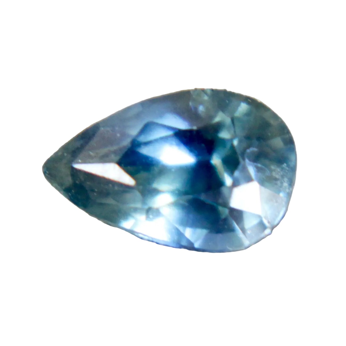 Natural Blue Green Sapphire – 0.76 Carat Pear Cut | Unheated Madagascar Gemstone - Sapphire pal
