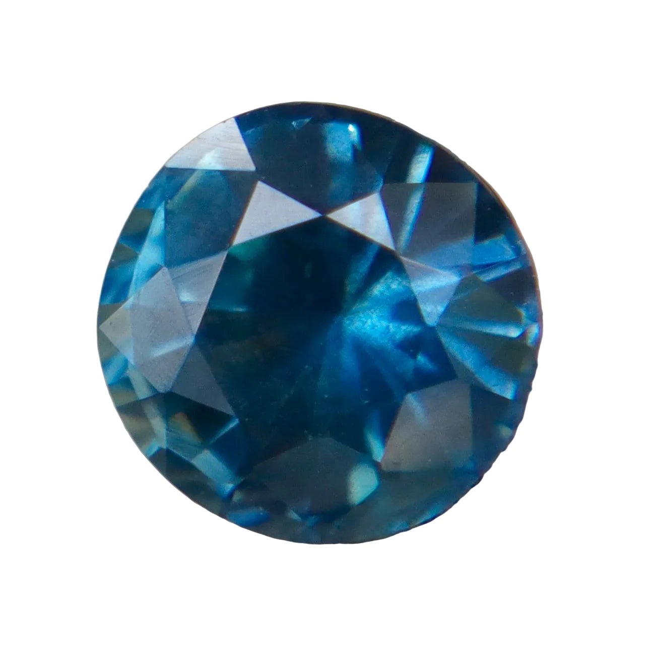 Natural Blue Green Sapphire 0.76ct Round Cut | Unheated Untreated Loose Gemstone - Sapphirepal
