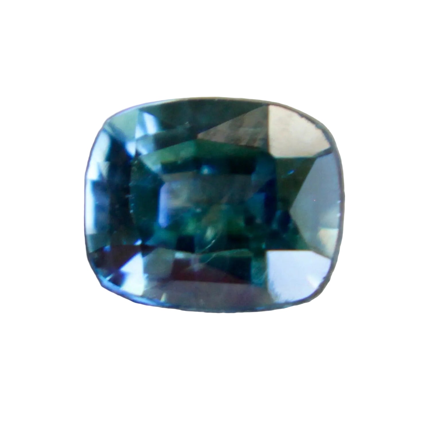 Natural Blue Green Sapphire – 0.85 Carat Cushion Cut - Sapphirepal