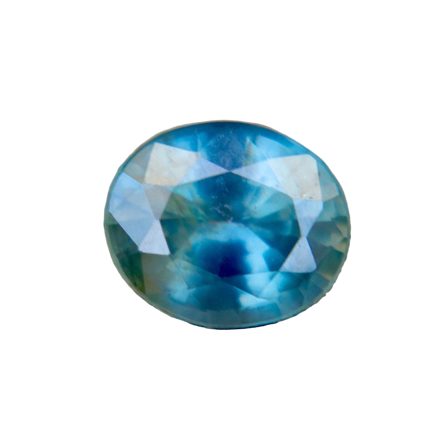 Natural Blue - Green Sapphire 0.99ct — Madagascar, Unheated, Oval Cut (SI) - Sapphirepal