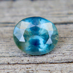 Natural Blue - Green Sapphire 0.99ct — Madagascar, Unheated, Oval Cut (SI) - Sapphirepal