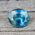 Natural Blue - Green Sapphire 0.99ct — Madagascar, Unheated, Oval Cut (SI) - Sapphirepal