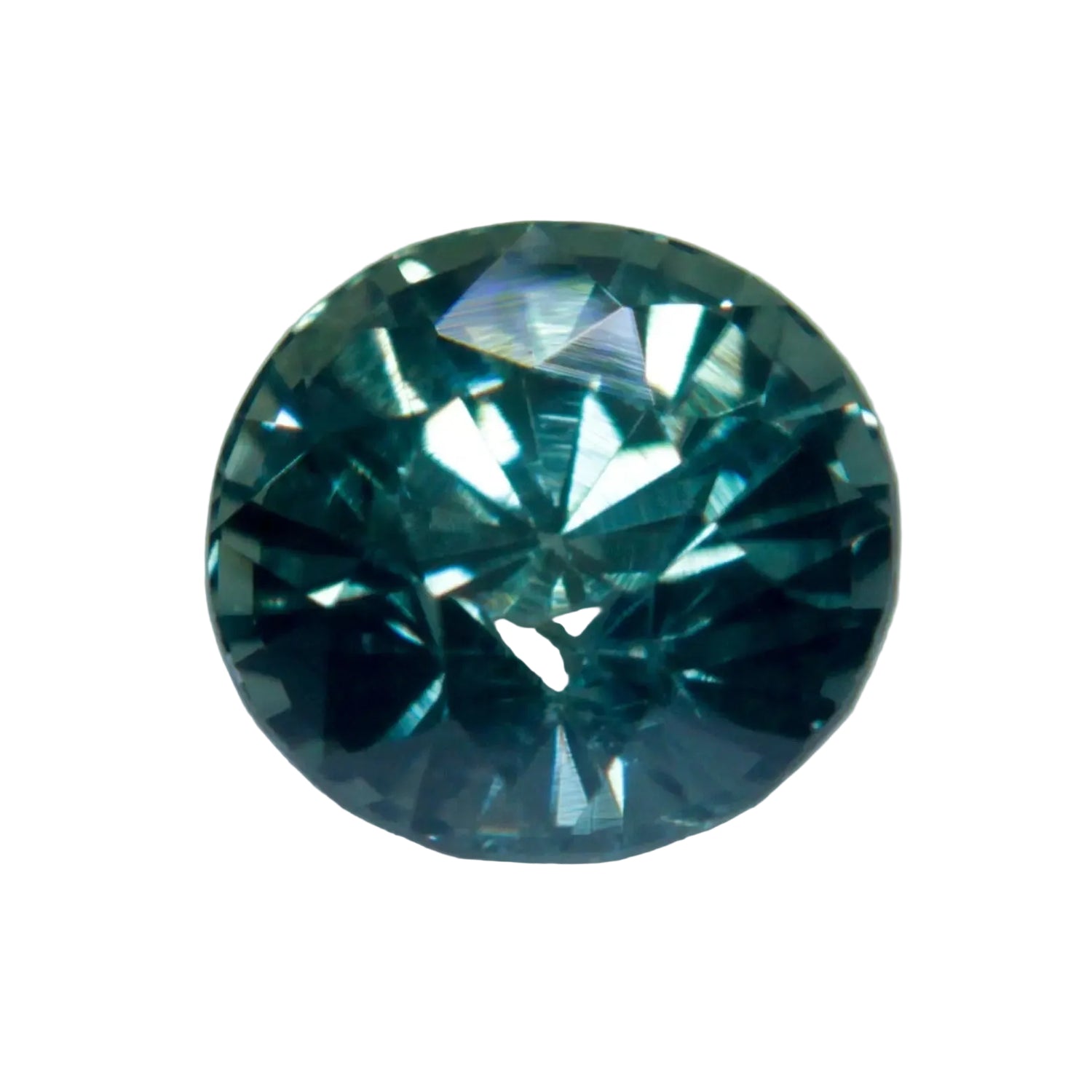 Natural blue-green sapphire 1.20 carat roundish oval cut from Ceylon