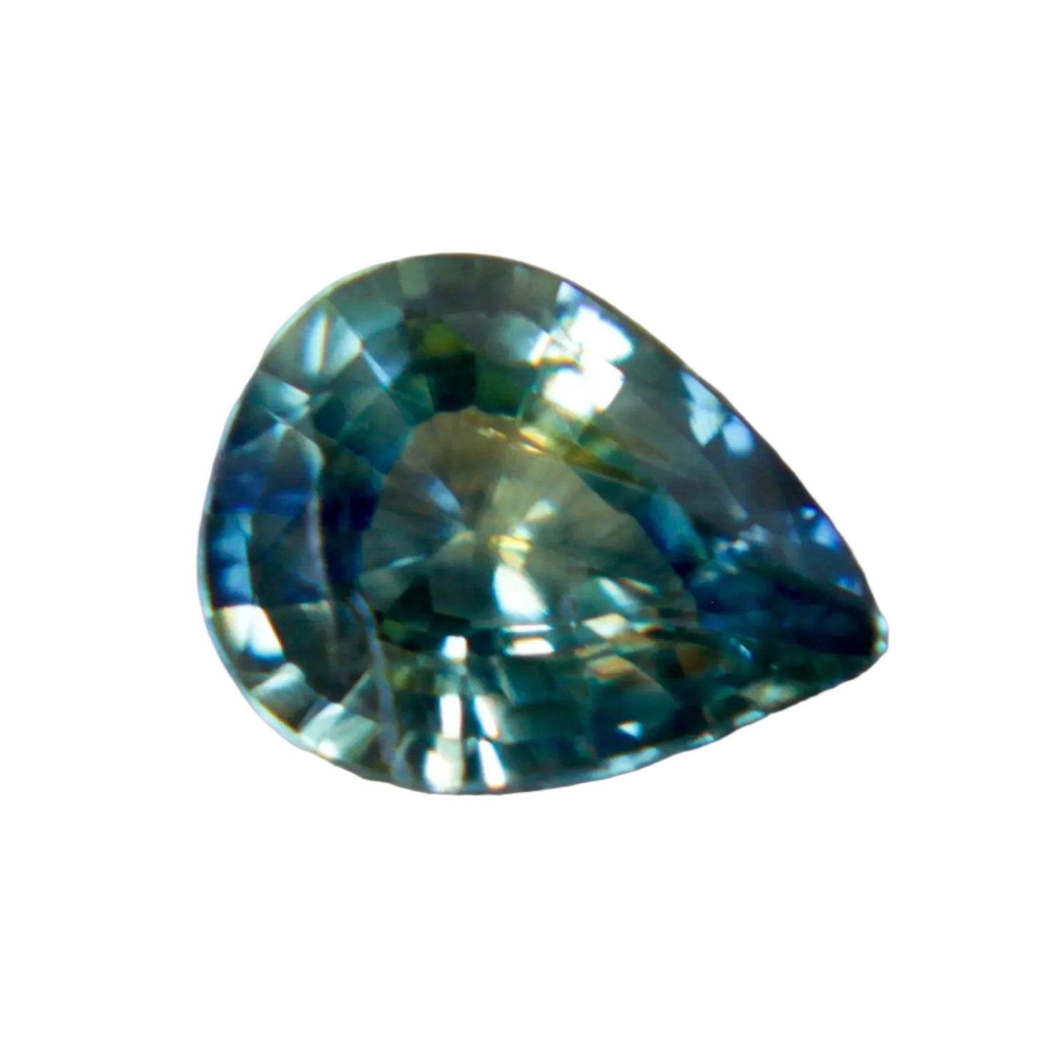 Natural Blue Green Sapphire – 1.00 Carat Pear Cut | Unheated Madagascar Gemstone - Sapphire pal
