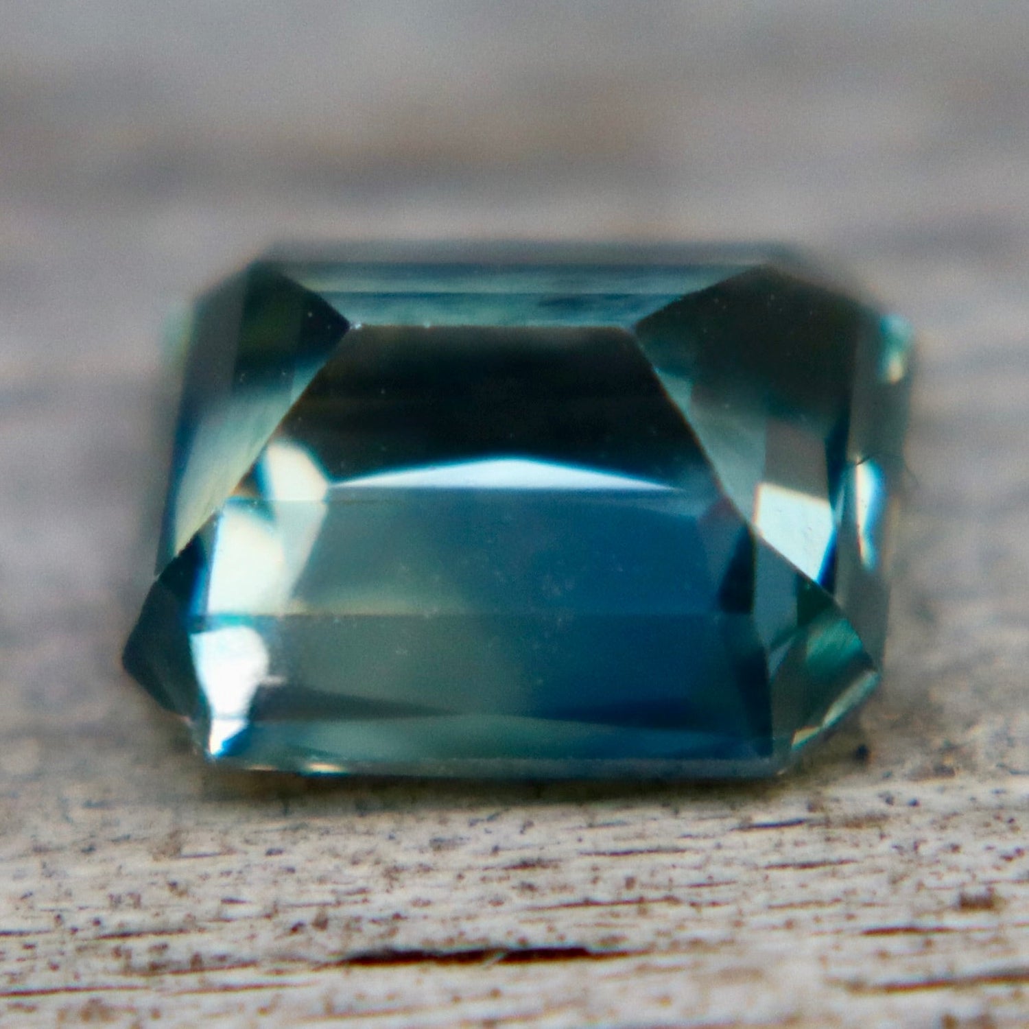 Natural Blue Green Sapphire 1.01 Carat Emerald Cut Loose Gemstone from Madagascar - Sapphirepal