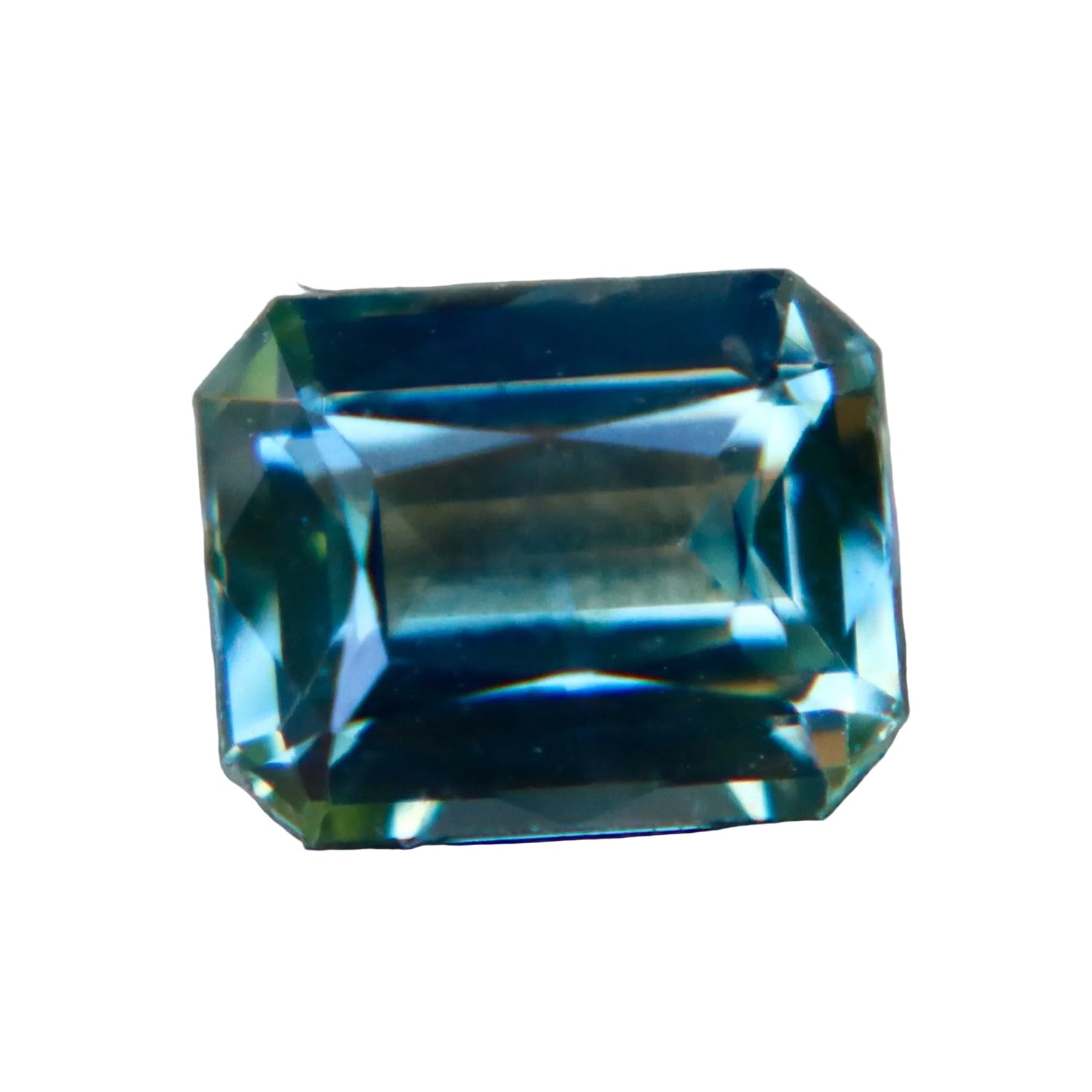 Natural Blue Green Sapphire 1.01 Carat Emerald Cut Loose Gemstone from Madagascar - Sapphirepal