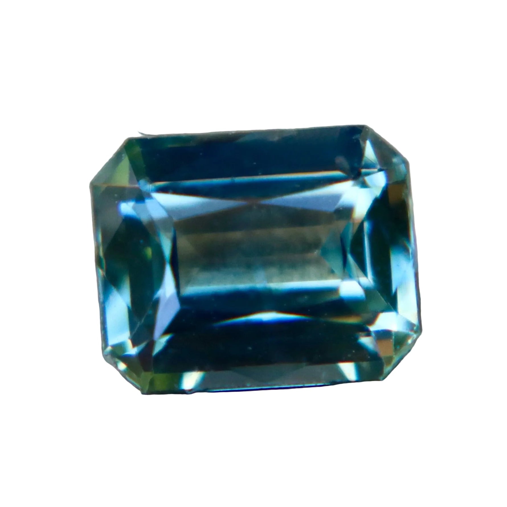 Natural Blue Green Sapphire 1.01 Carat Emerald Cut Loose Gemstone from Madagascar - Sapphirepal