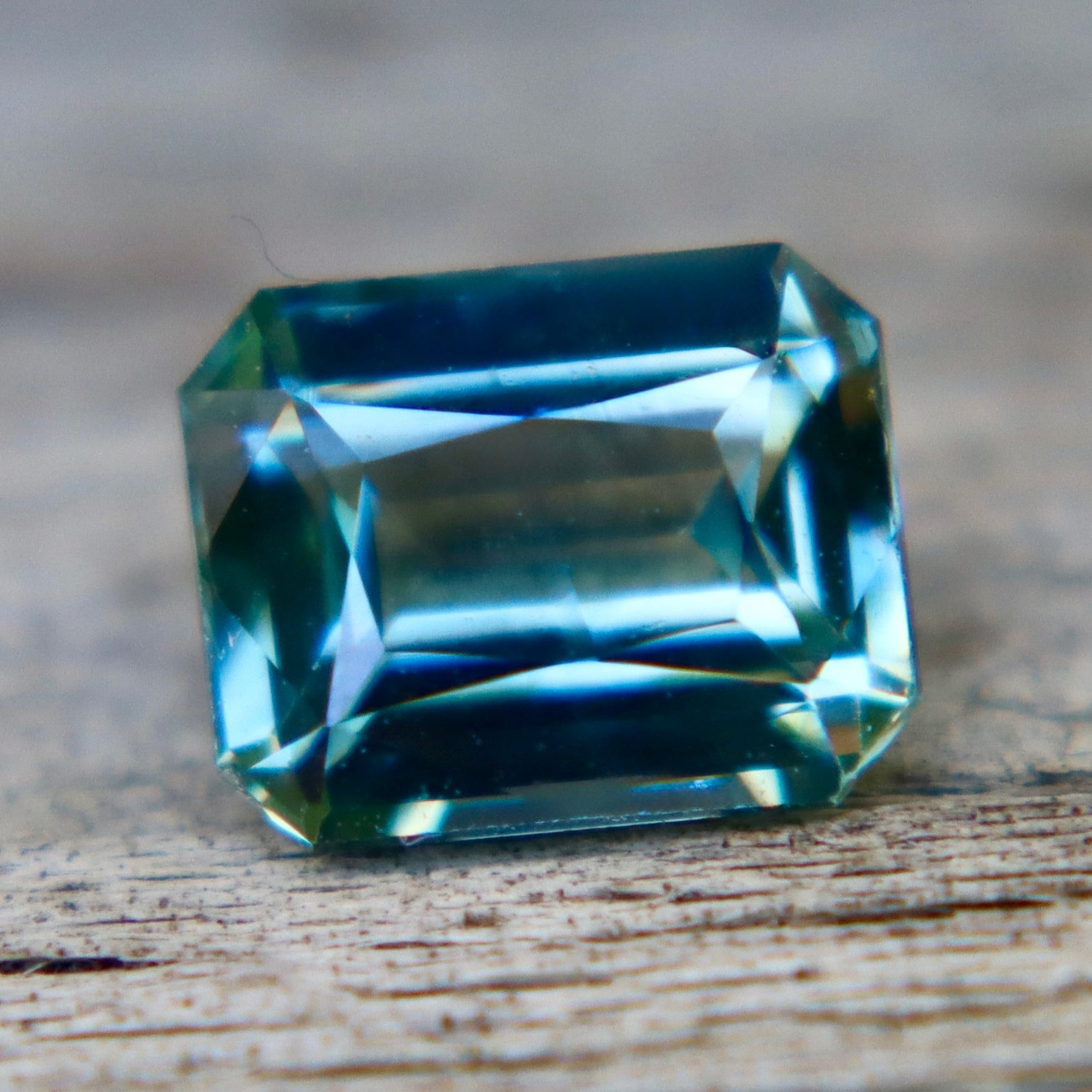 Natural Blue Green Sapphire 1.01 Carat Emerald Cut Loose Gemstone from Madagascar - Sapphirepal