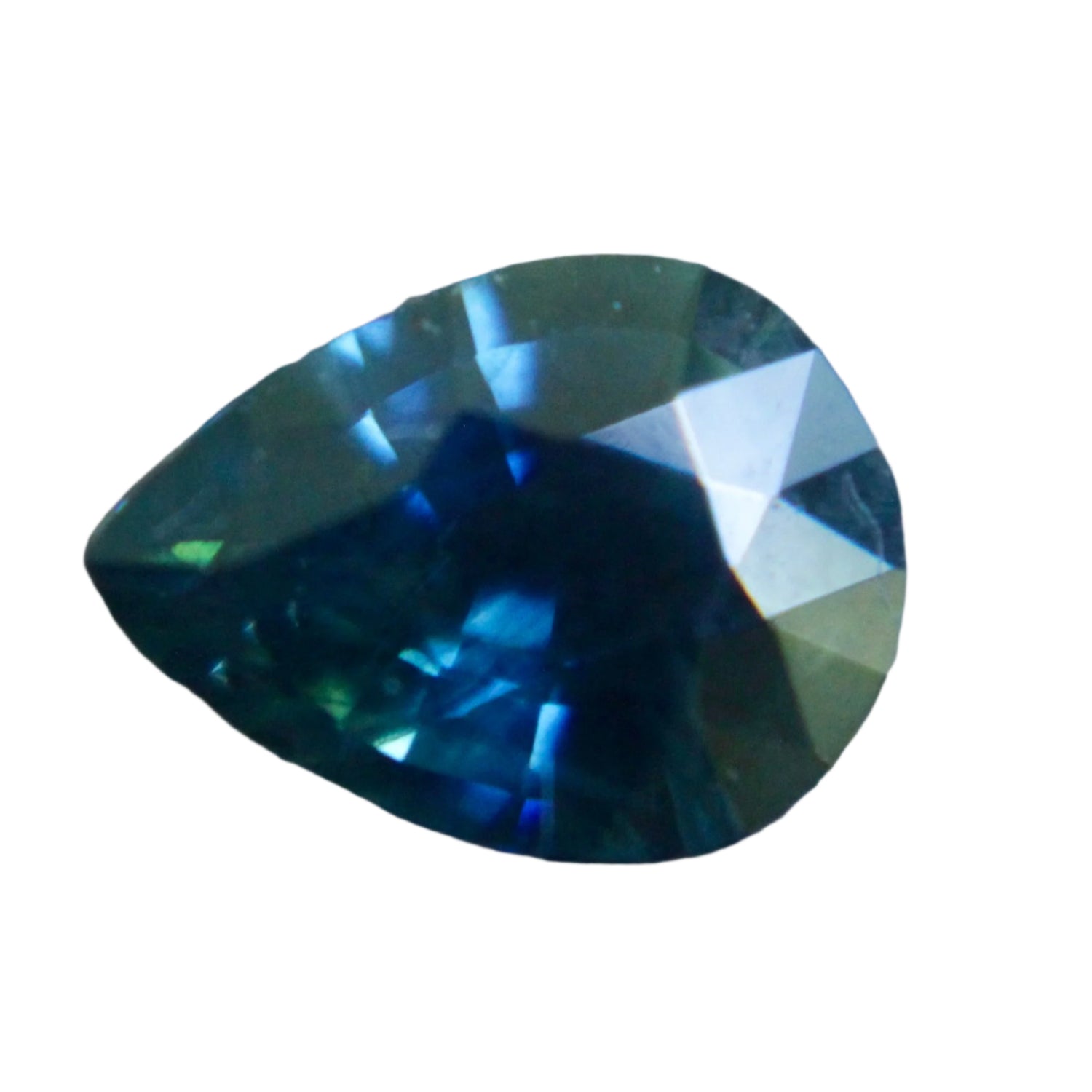 Natural Blue Green Sapphire – 1.05 Carat Pear Cut | Unheated | Eye Clean - Sapphire pal