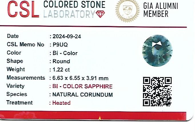Natural Blue Green Sapphire – 1.22 Carat Round Cut | Unheated Gem - Sapphirepal