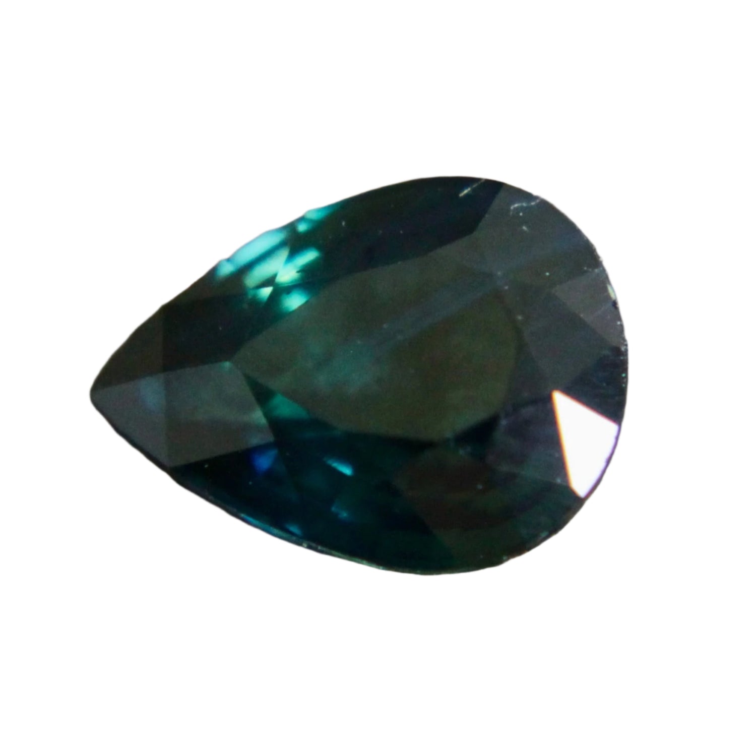 Natural Blue Green Sapphire – 1.33 Carat Pear Cut | Unheated | Eye Clean - Sapphire pal
