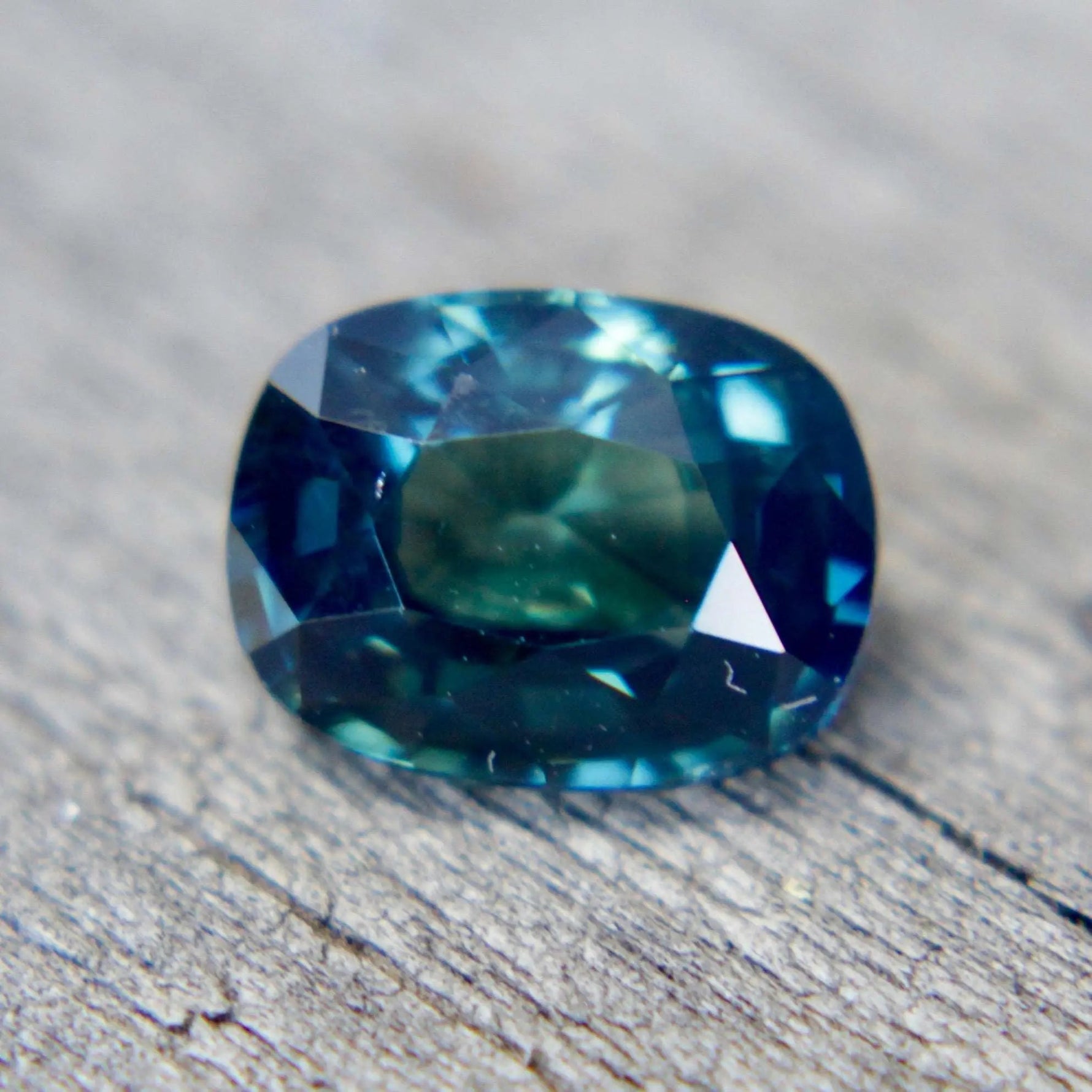 Natural Blue Green Sapphire – 1.82 Carat Cushion Cut | Ceylon | Unheated - Sapphirepal