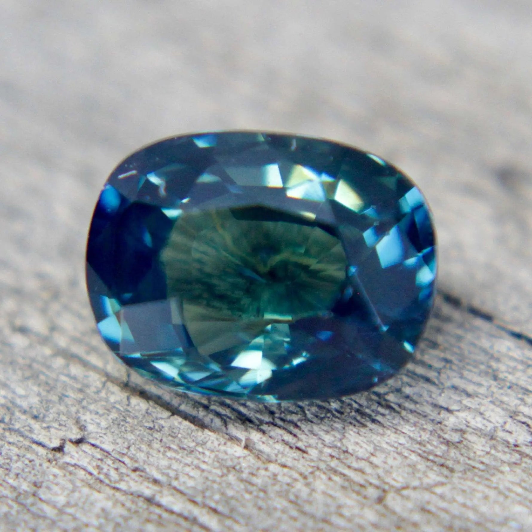 Natural Blue Green Sapphire – 1.82 Carat Cushion Cut | Ceylon | Unheated - Sapphirepal