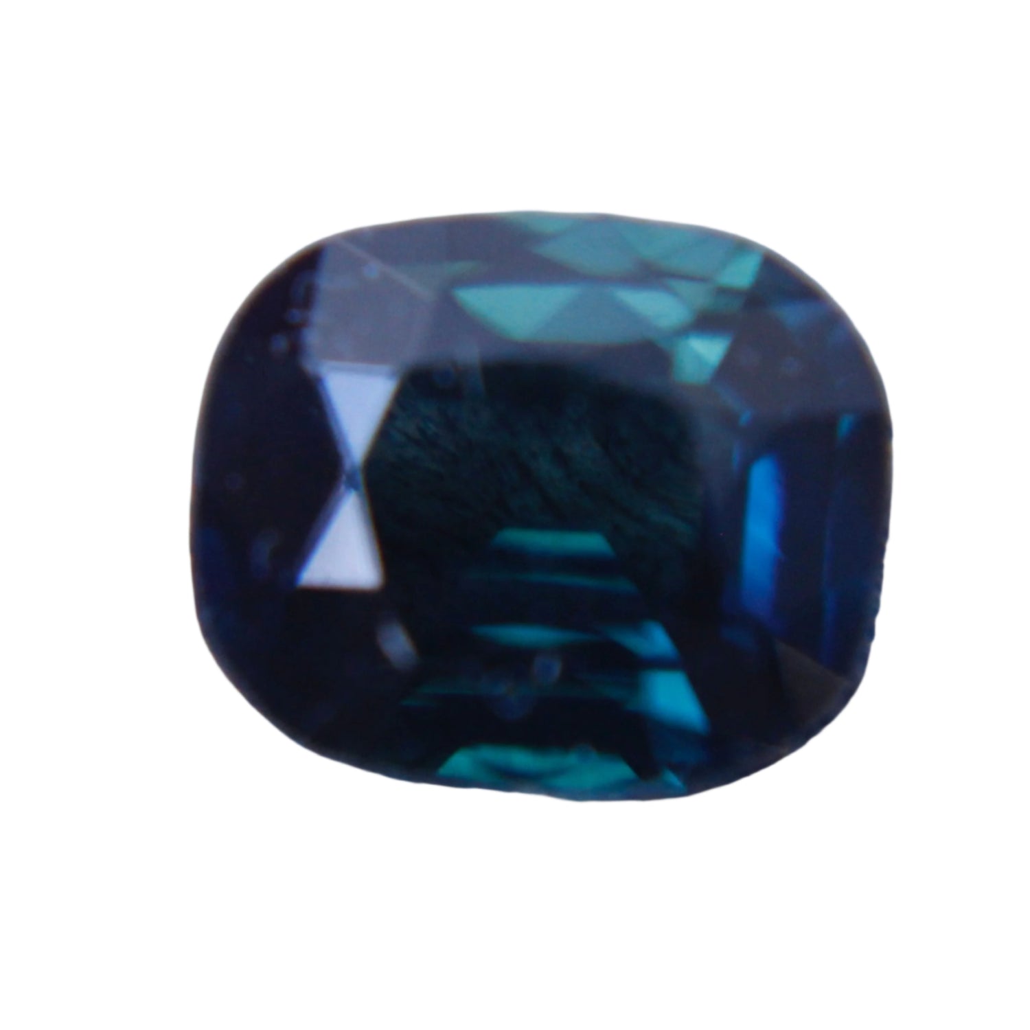 Natural Blue Green Sapphire – 2.29 Carat Cushion Cut - Sapphire pal