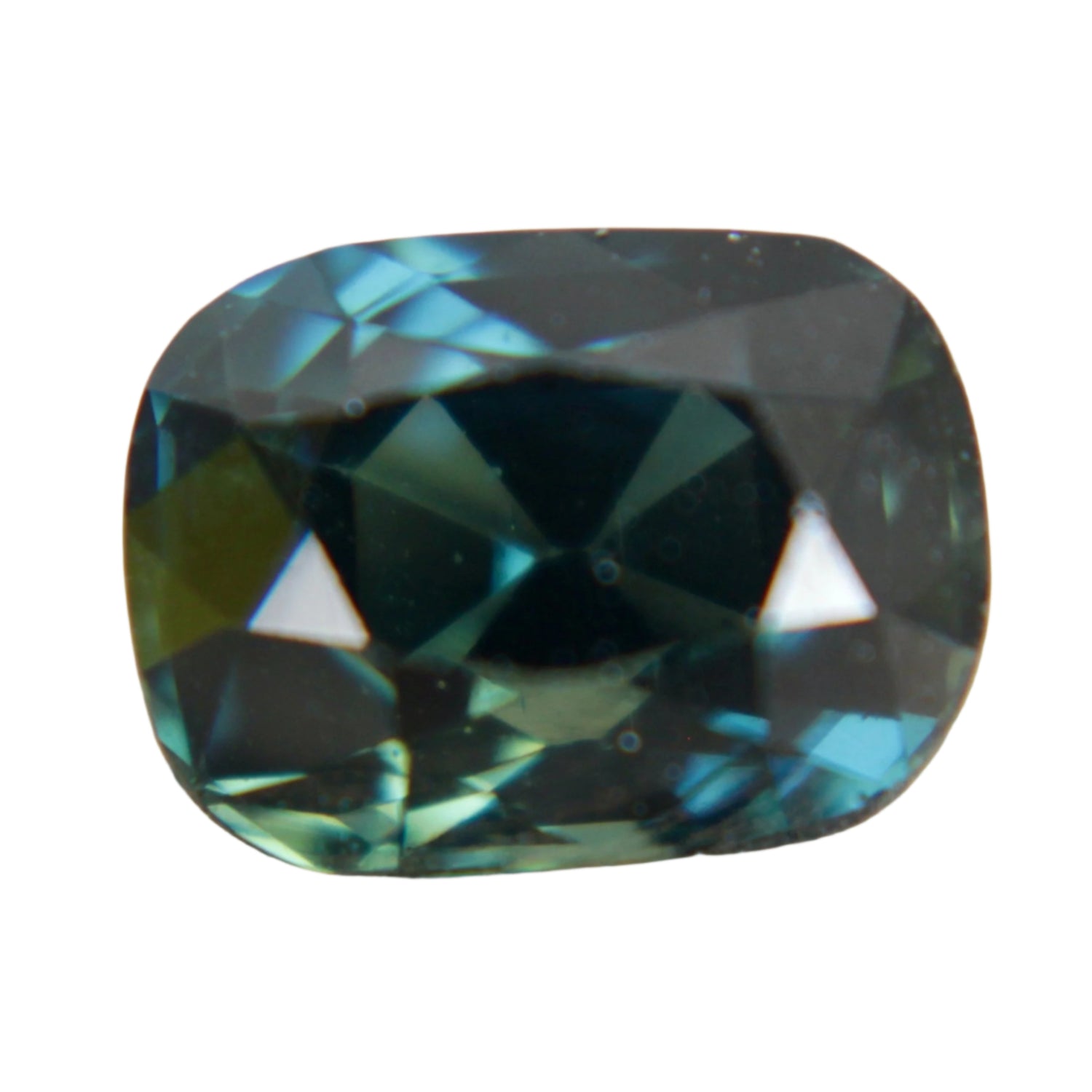 Natural Blue Green Sapphire – 3.02 Carat | Cushion Cut - Sapphire pal
