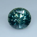 Natural blue-green sapphire side profile showing 4.50 mm depth