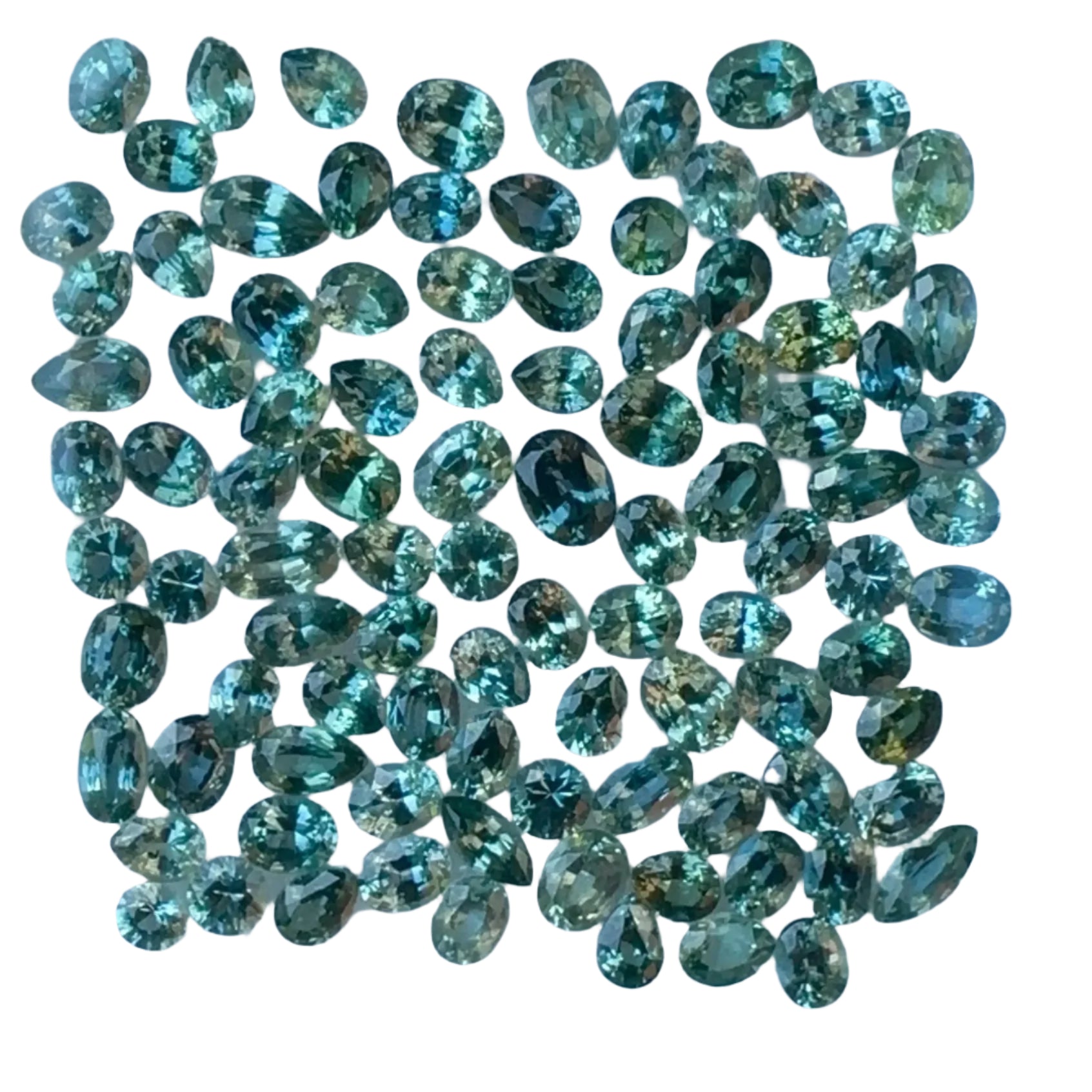 21.50ct Natural Blue Green Sapphire Parcel | Loose Teal Gems- Sapphire pal