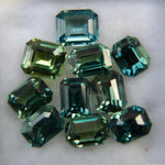 Natural Blue Green Sapphires Set - Sapphirepal