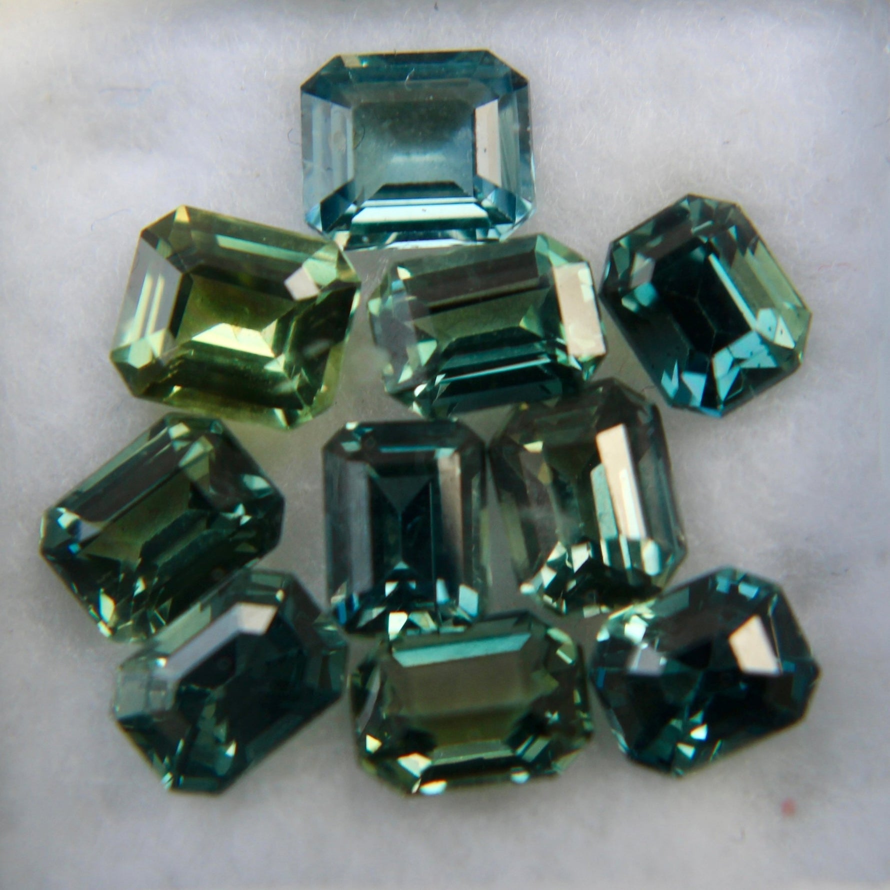 Natural Blue Green Sapphires Set - Sapphirepal