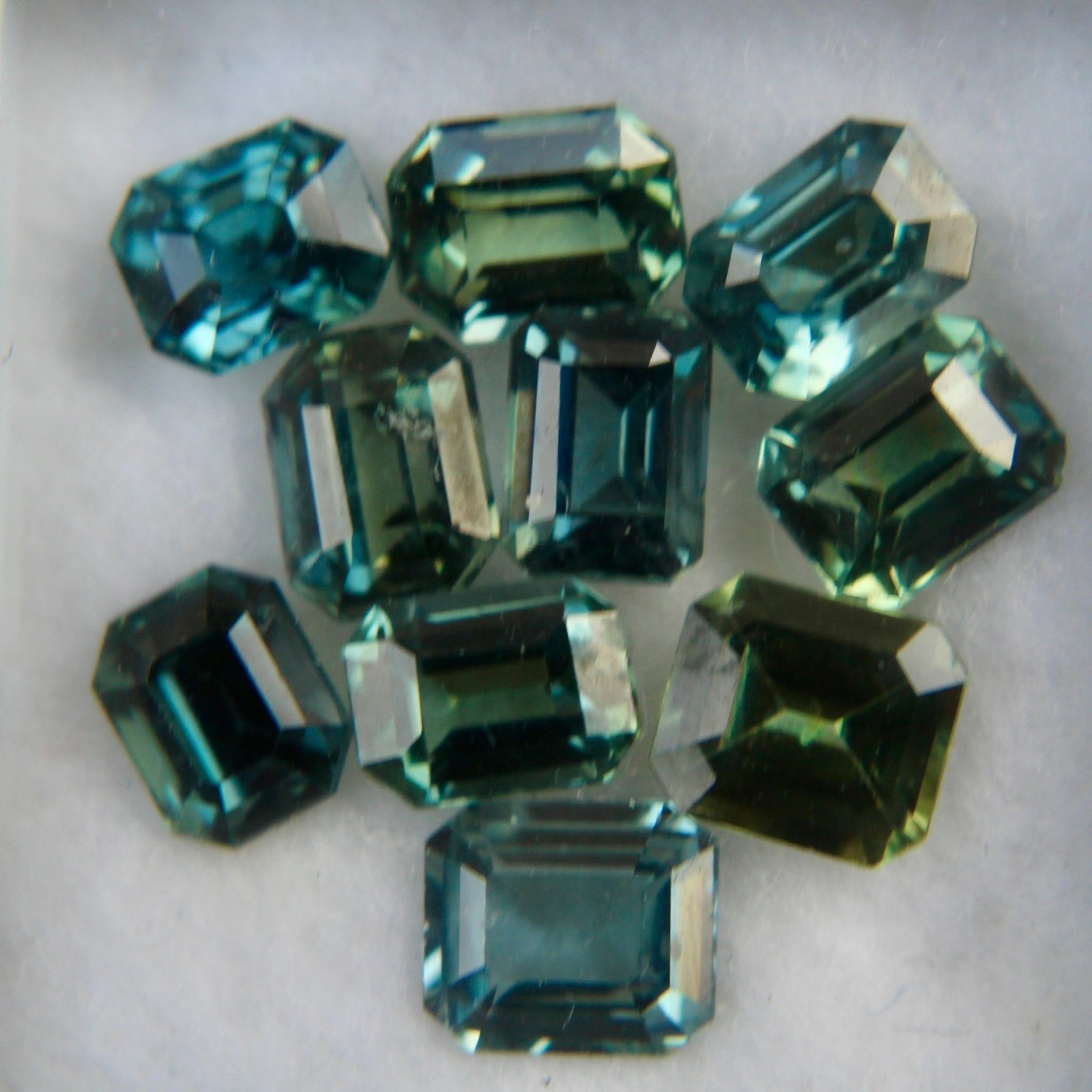 Natural Blue Green Sapphires Set - Sapphirepal