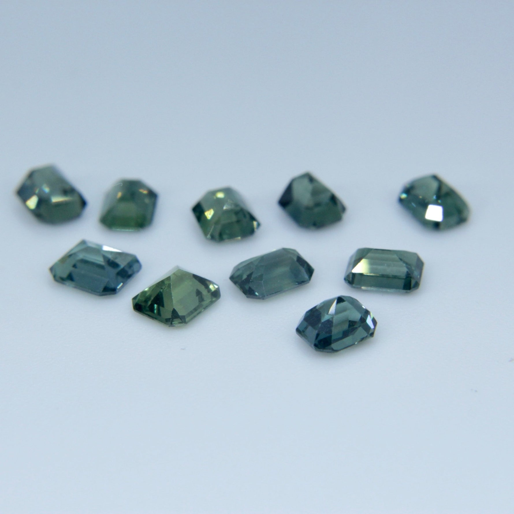 Natural Blue Green Sapphires Set - Sapphirepal