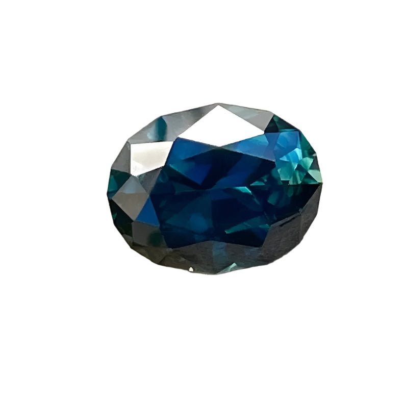 2.31ct Natural Blue Green Sapphire – Oval Cut, Eye Clean, Fully Transparent Loose Gemstone for Custom Jewellery

